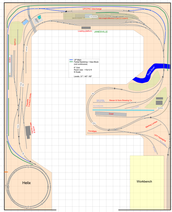 Lower level track plan preview